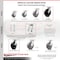 Service Caster 8 Inch Kingpinless Polyolefin Wheel Caster Brakes 2 Rigid, 2PK SCC-KP30S820-POR-SLB-2-R-2 - alternate 2
